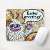 HAPPY YETI'S EASTER GREETINGS Eggs ~ Mousepad (Mit Mouse)