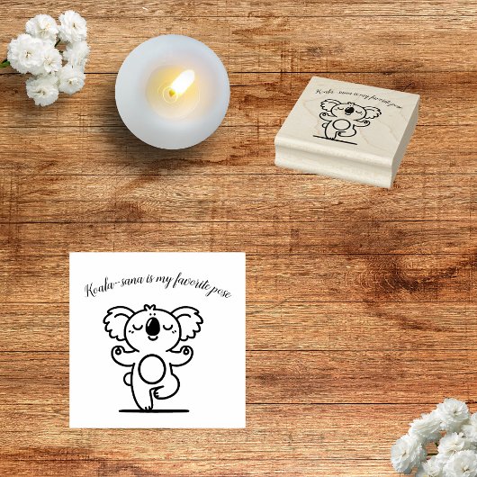 Happy Yoga Koala Briefmarke Gummistempel