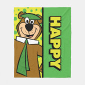 Happy Yogi Bear Fleecedecke (Vorderseite)