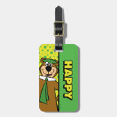 Happy Yogi Bear Gepäckanhänger (Vorderseite vertikal)