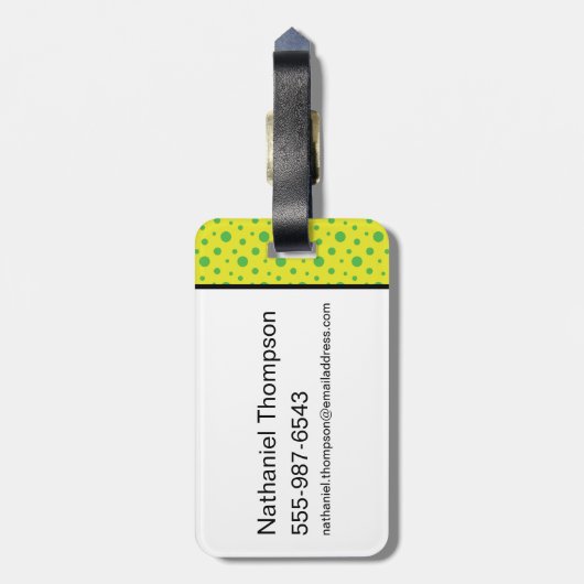 Happy Yogi Bear Gepäckanhänger (Rückseite vertikal)