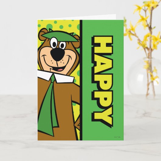 Happy Yogi Bear Karte (Gelbe Blume)