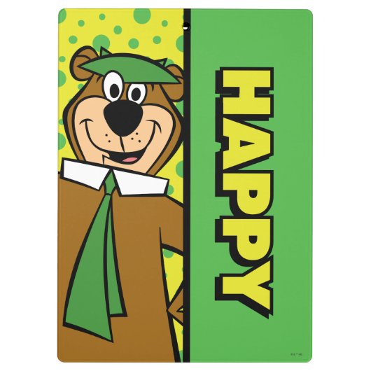 Happy Yogi Bear Klemmbrett (Rückseite)