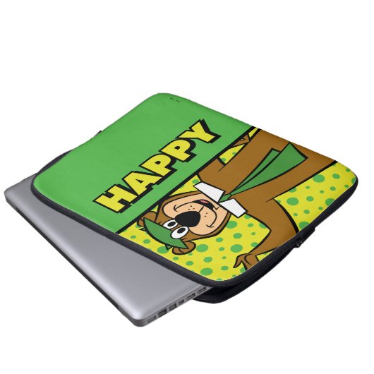 Happy Yogi Bear Laptopschutzhülle (Vorne Knopf)