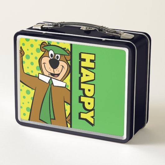 Happy Yogi Bear Metall Brotdose (Rückseite)