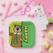 Happy Yogi Bear Pappteller (Party)