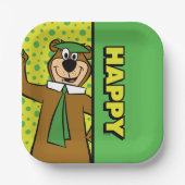 Happy Yogi Bear Pappteller (Vorderseite)