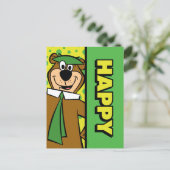 Happy Yogi Bear Postkarte (Stehend Vorderseite)