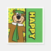 Happy Yogi Bear Serviette (Vorderseite)