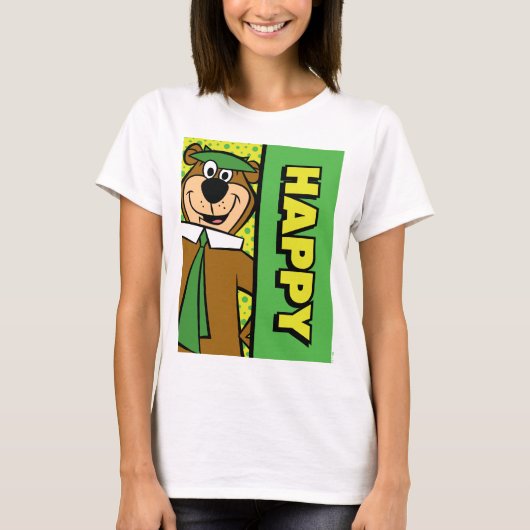 Happy Yogi Bear T-Shirt (Vorderseite)