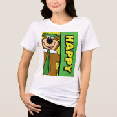Happy Yogi Bear Tri-Blend Shirt (Vorderseite)