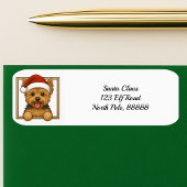 Happy Yorkie Christmas Rücksendeadresse