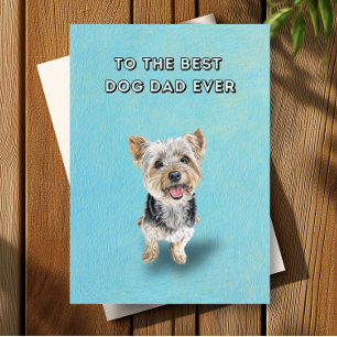 Happy Yorkshire Terrier Best Dog Vater Vatertag Karte