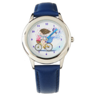 Happy Young Girl on a Bike - Romantische Liebe  Armbanduhr