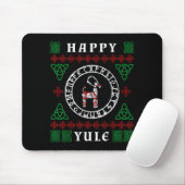 Happy Yule Pagan Wicca Ugly Christmas Sweater Mousepad (Mit Mouse)