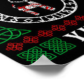 Happy Yule Pagan Wicca Ugly Christmas Sweater  Poster (Ecke)