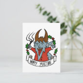 Happy Yuletide Krampus Postkarte (Stehend Vorderseite)