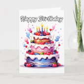 Happy Yummy Cake Day Karte (Vorderseite)