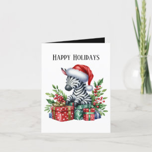 Happy zebra hinzufügen Nachricht Weihnachten