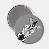 HAPPY ZEBRA MAGNET (Vorderseite/Rückseite)