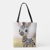 Happy Zebra Tote Bag Tasche (Rückseite)