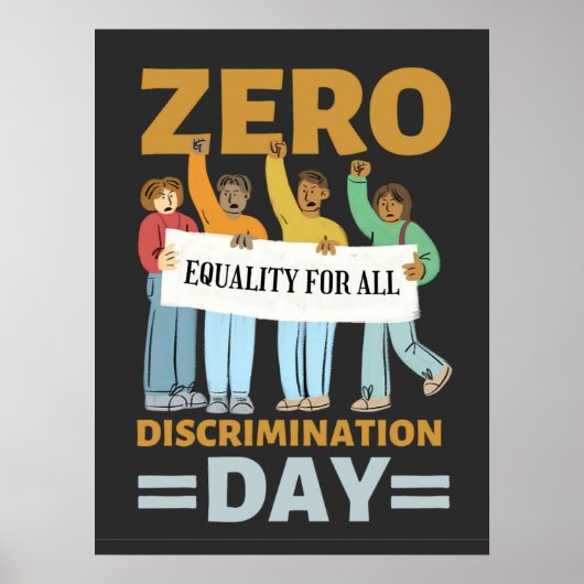 Happy Zero Discrimination Day, Gender Equality Poster (Vorne)