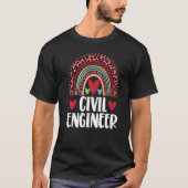 Happy Zivil Engineer Rainbow Men Leopard Rainbow T-Shirt (Vorderseite)