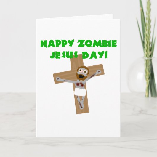 Happy Zombie Jesus Day Feiertagskarte (Vorderseite)