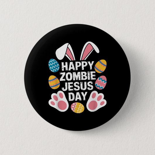 Happy Zombie Jesus Day Oster Zombie Button (Vorderseite)