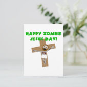 Happy Zombie Jesus Day Postkarte (Stehend Vorderseite)
