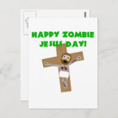 Happy Zombie Jesus Day Postkarte (Vorne/Hinten)