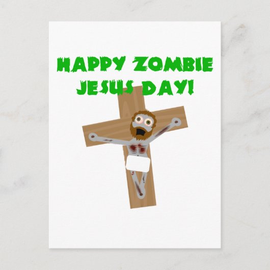 Happy Zombie Jesus Day Postkarte (Vorderseite)