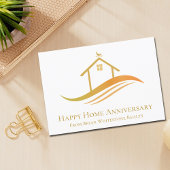 Happy Zuhause Anniversary Chic Gold House Real Anw Karte