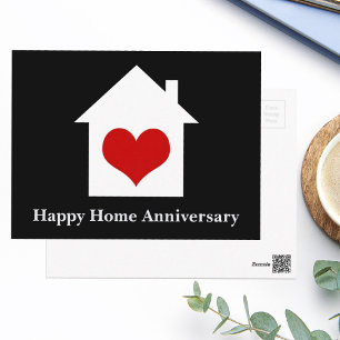 Happy Zuhause Anniversary Chic Real Anwesen House  Postkarte