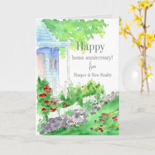 Happy Zuhause Anniversary Cobblestone Hütte Custom Karte