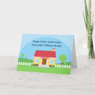 Happy Zuhause Anniversary Custom Realtor Karte