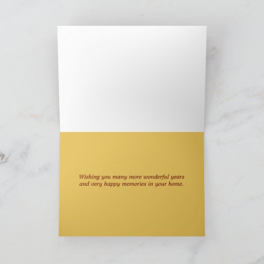 Happy Zuhause Anniversary from Realtor Palm Trees Karte (Innenseite)