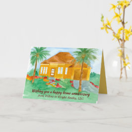 Happy Zuhause Anniversary from Realtor Palm Trees Karte