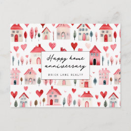 Happy Zuhause Anniversary Niedlich House Houses Re Postkarte