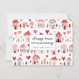 Happy Zuhause Anniversary Niedlich House Houses Re Postkarte