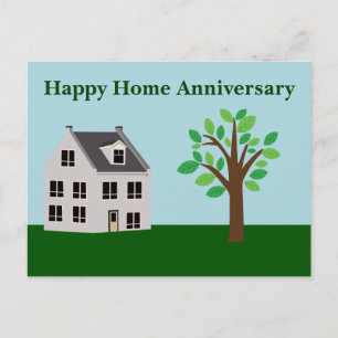 Happy Zuhause Anniversary Real Anwesen House Custo Postkarte