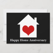 Happy Zuhause Anniversary Real Anwesen House Herz Karte (Vorderseite)