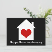 Happy Zuhause Anniversary Real Anwesen House Herz Karte (Stehend Vorderseite)
