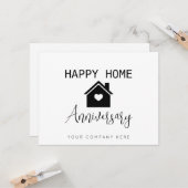 Happy Zuhause Anniversary Real Anwesen Karte (Vorderseite/Rückseite Beispiel)