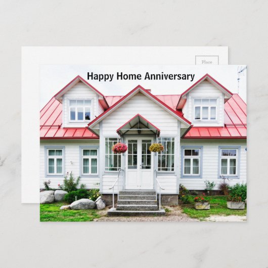 Happy Zuhause Anniversary Real Anwesen Postkarte (Vorne/Hinten)