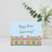 Happy Zuhause Anniversary Realtor Postcard mit Fot Postkarte (Stehend Vorderseite)