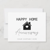 Happy Zuhause Anniversary Realty Karte (Vorderseite)