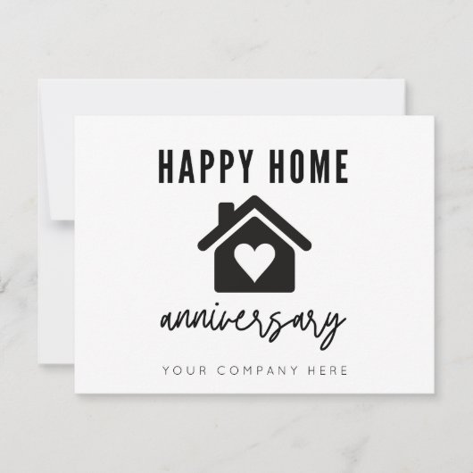 Happy Zuhause Anniversary Realty Karte (Vorderseite)