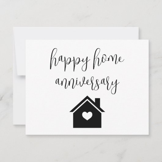 Happy Zuhause Anniversary Realty Karte (Vorderseite)