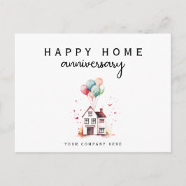 Happy Zuhause Anniversary Watercolor House Realty Postkarte